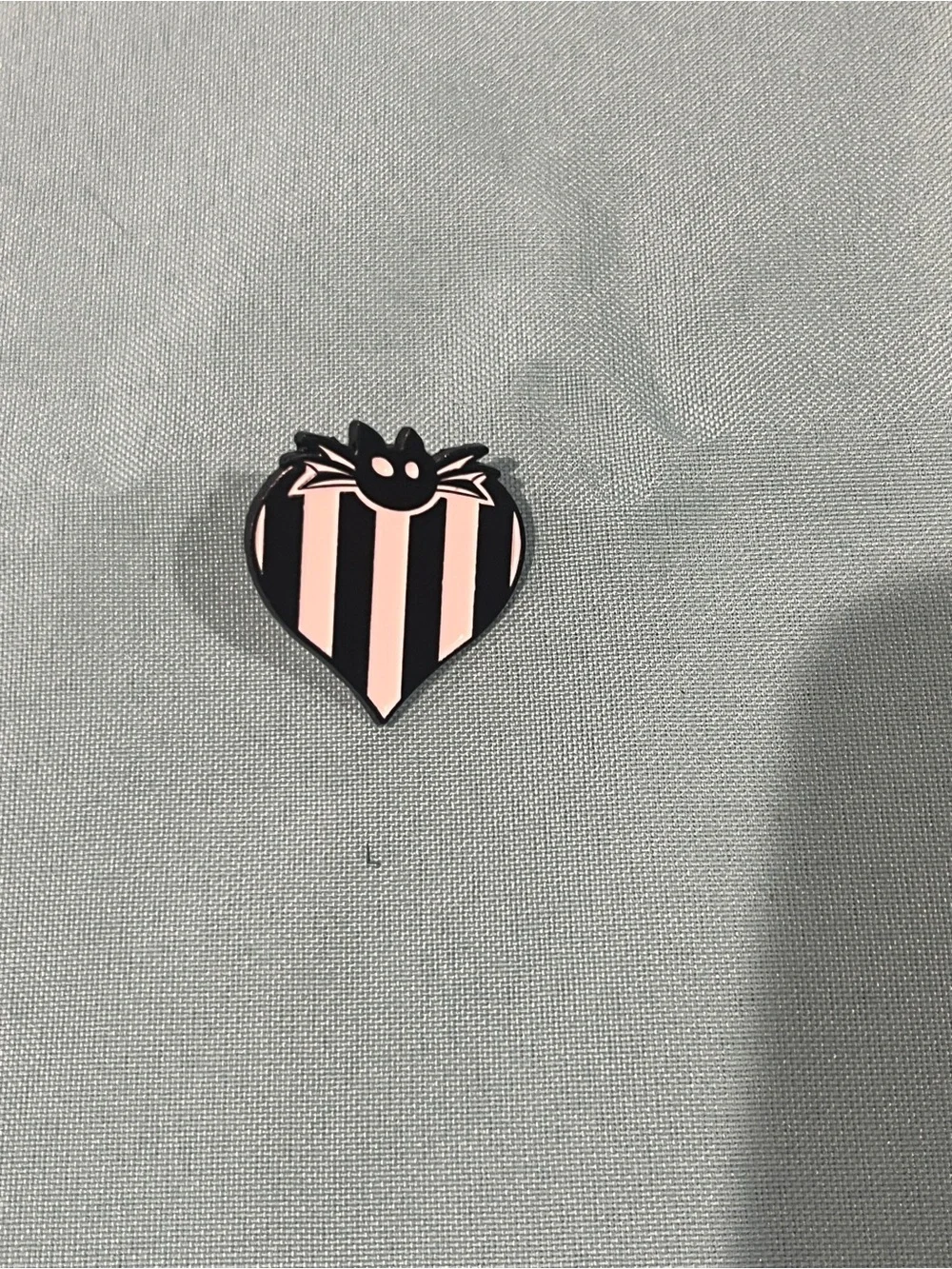 Jack Skeleton Striped Heart Enamel Pin - Women's or kids Accessories